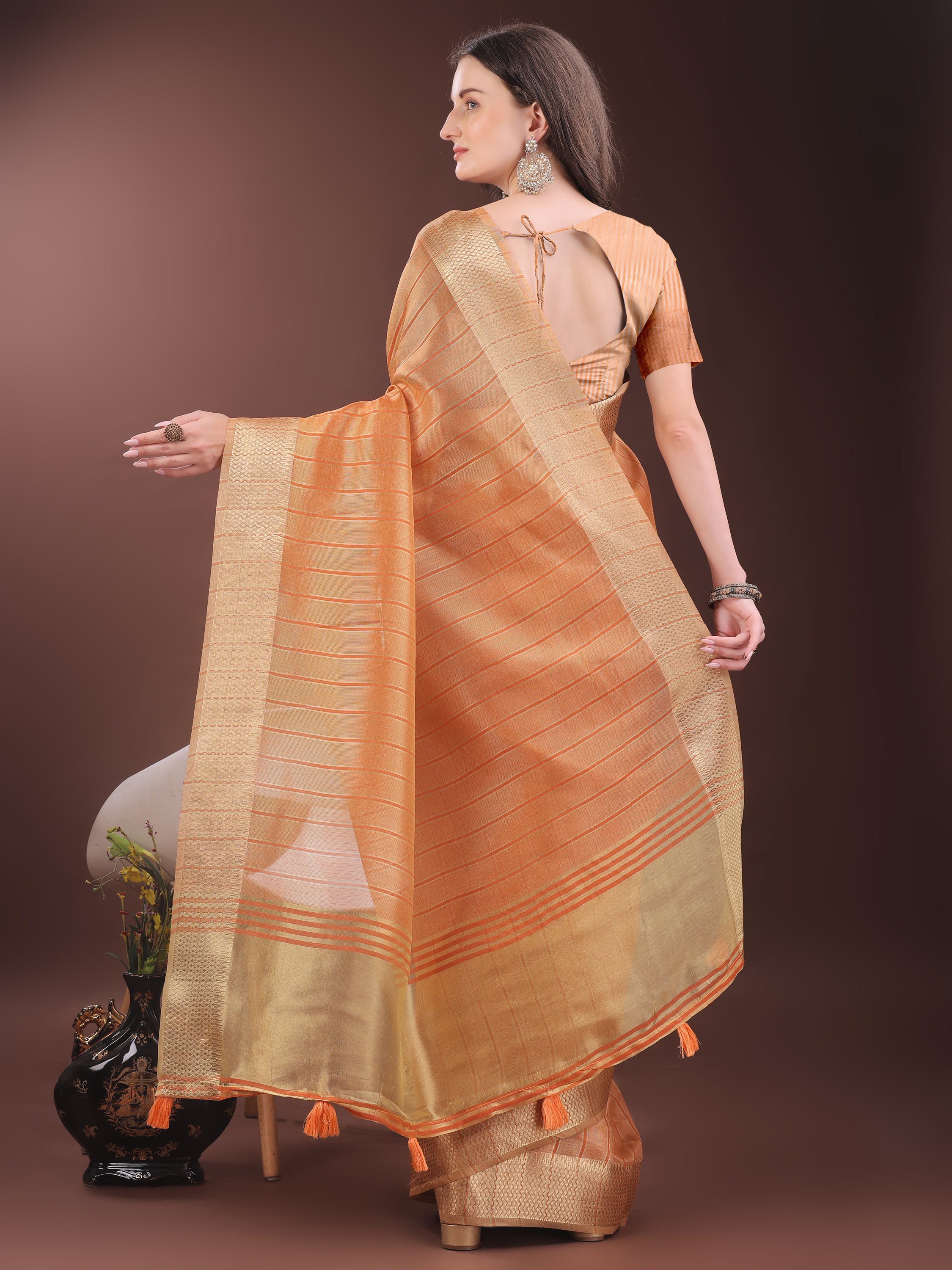 Meherbaan Mist Organza Sarees Collection | Ready To Wear SKU - SWGEN1001 to 06
