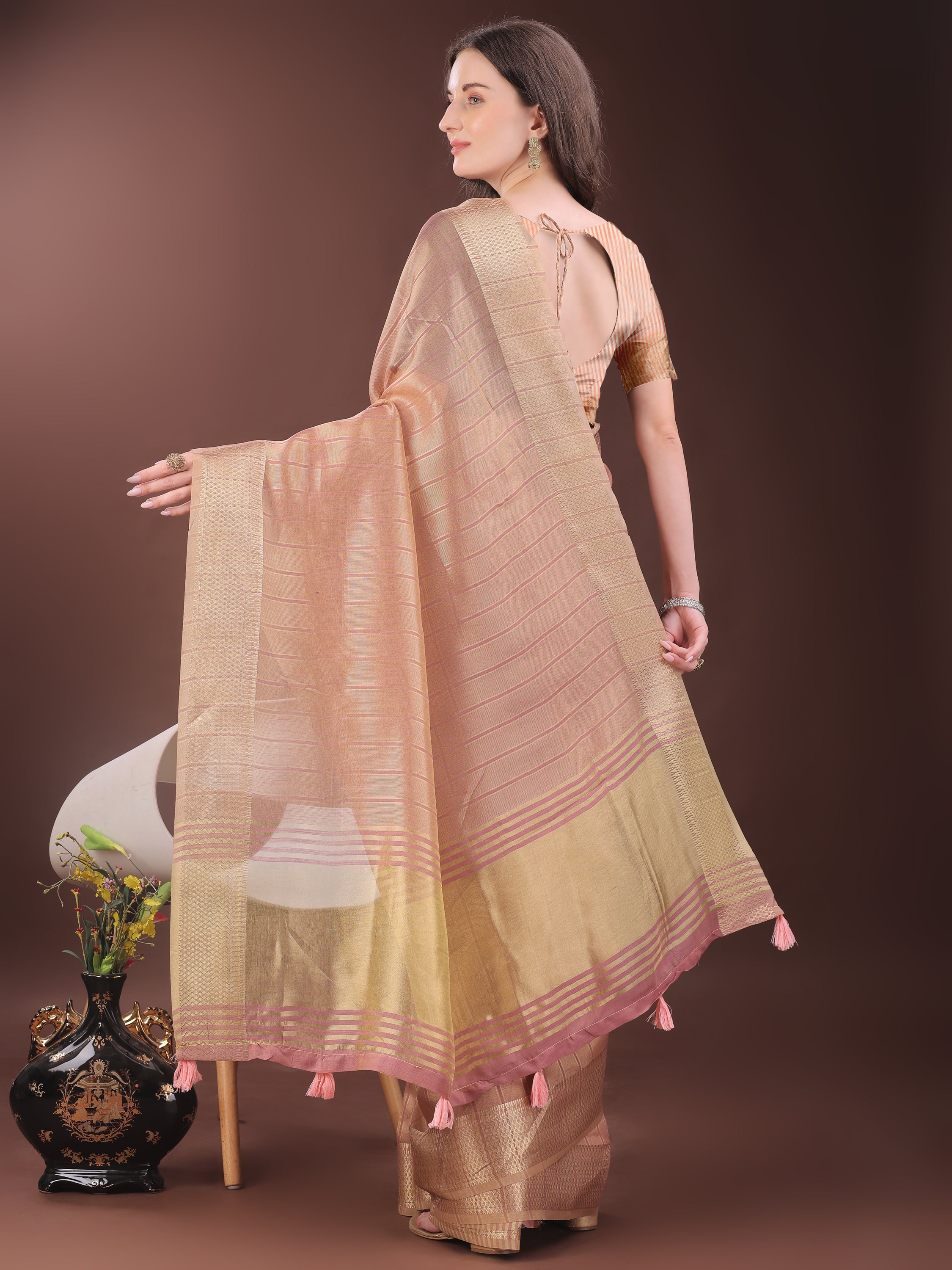 Meherbaan Mist Organza Sarees Collection | Ready To Wear SKU - SWGEN1001 to 06