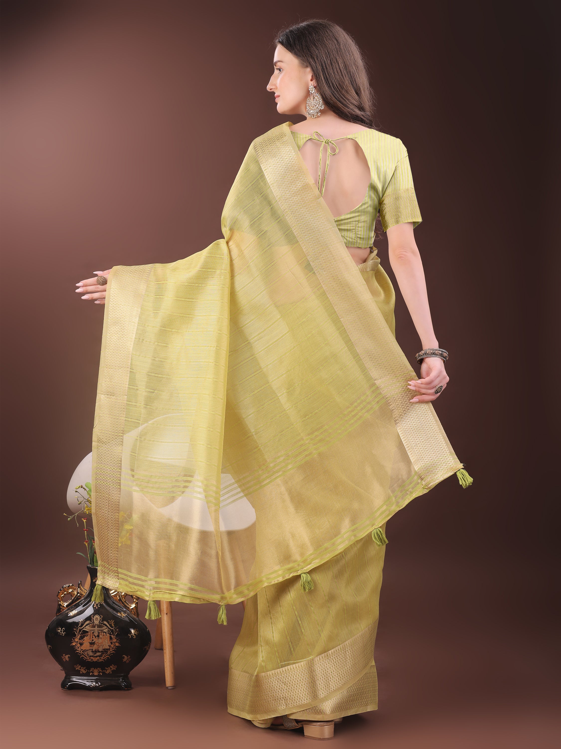 Meherbaan Mist Organza Sarees Collection | Ready To Wear SKU - SWGEN1001 to 06