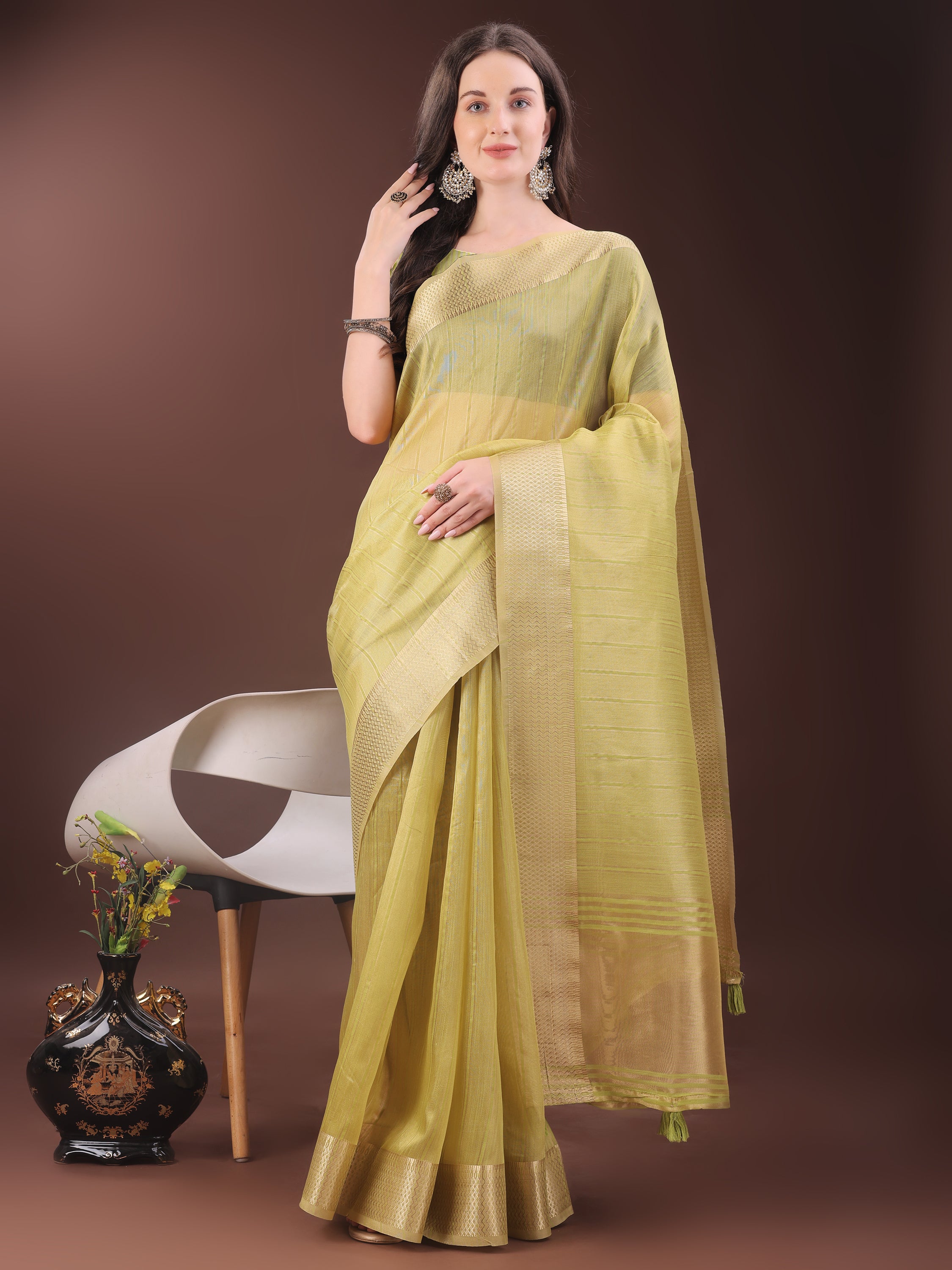Meherbaan Mist Organza Sarees Collection | Ready To Wear SKU - SWGEN1001 to 06