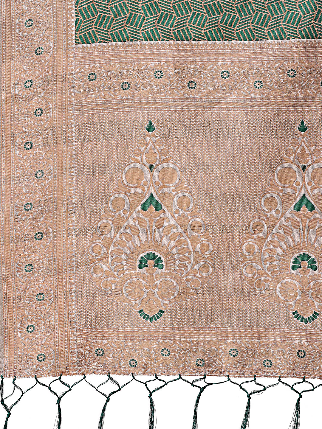 Latest Devi Darshan Saree | Green Color | Ready To Wear SKU-ASMIS1005