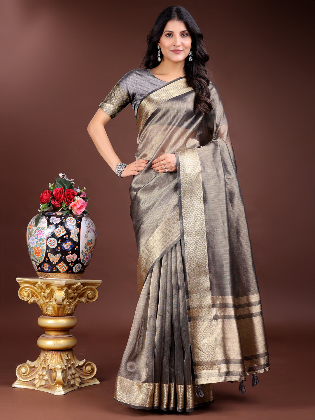 Meherbaan Mist Organza Edit Saree Collection | Ready To Wear SKU- SWMAR1001 to 06