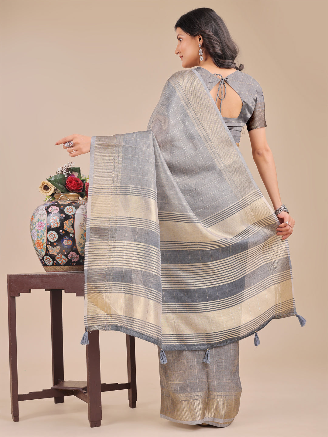 Aura Veil Organza Sarees Collection| Ready To Wear SKU- SWKUA1001 to 05