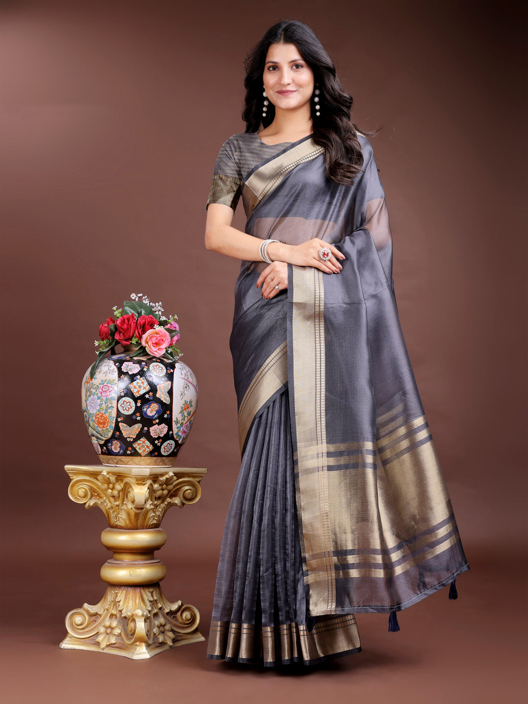 Naaz-o-Nazaara Organza Saree Collection | Ready To Wear SKU - SWMAN1001 to 06