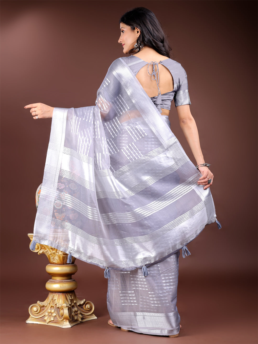 Gulzaar Grace Organza Weaves Sarees Collection | Ready To Wear SKU- SWVEN1001 to 05