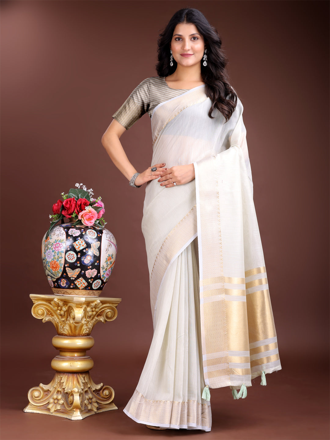 Chandni Chhaav Cotton Weaves Saree Collection | Ready To Wear SKU- SWPRA1001 to 05