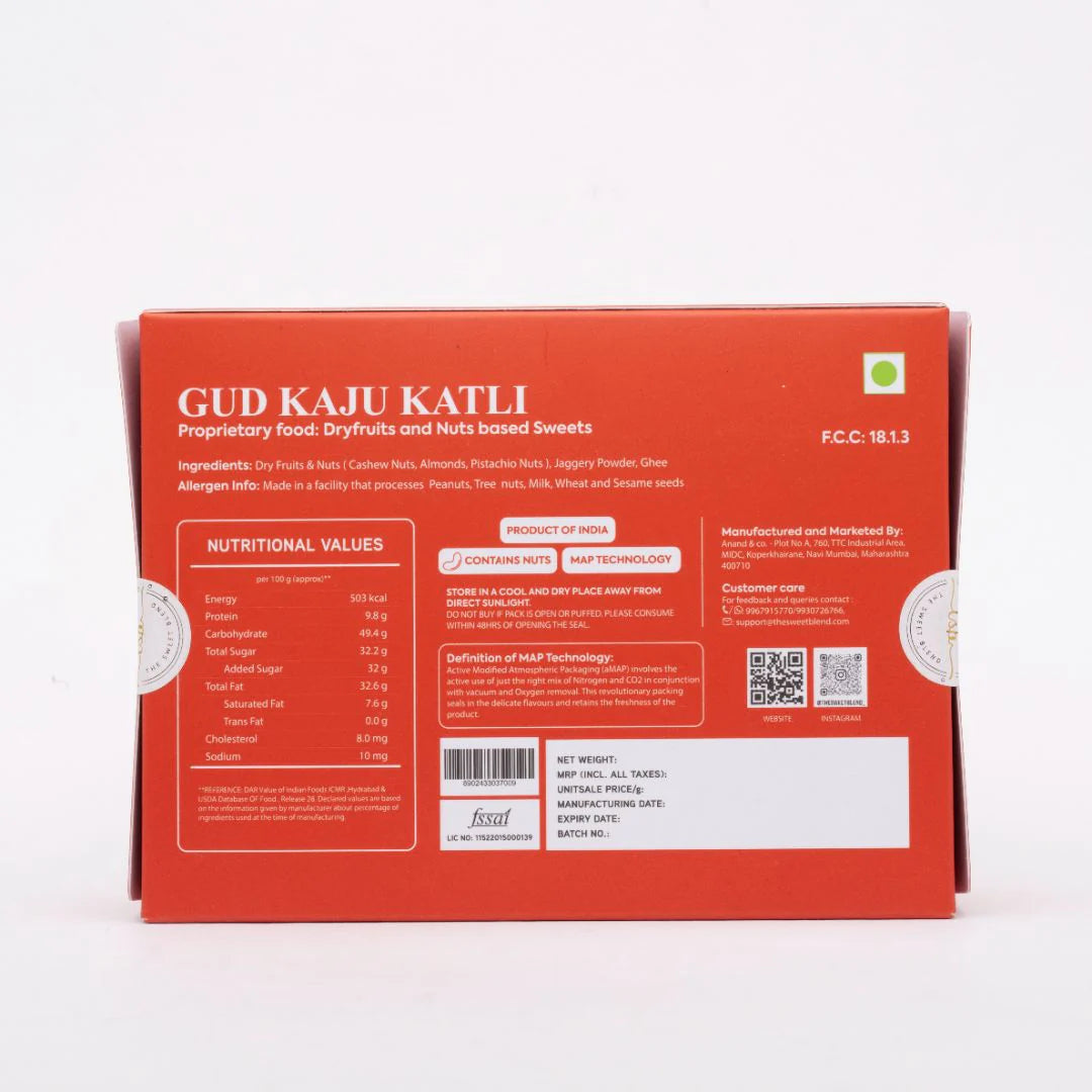 The Sweet Blend Gud Kaju Katli - 500 gms