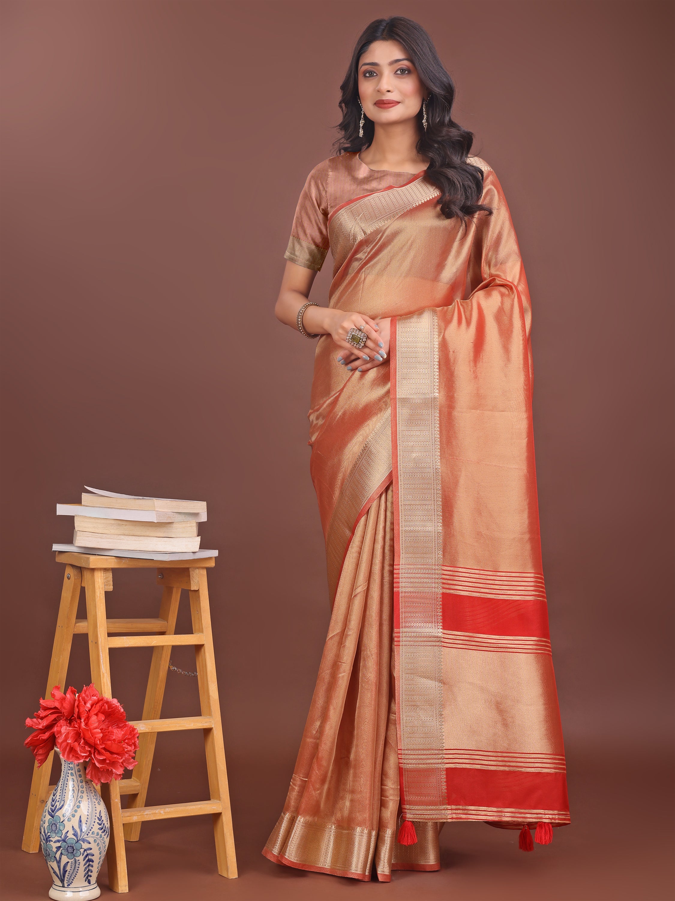 Sukoon Safar Organza Drape Sarees Collection | Ready To Wear SKU - SWINT1001 to 06