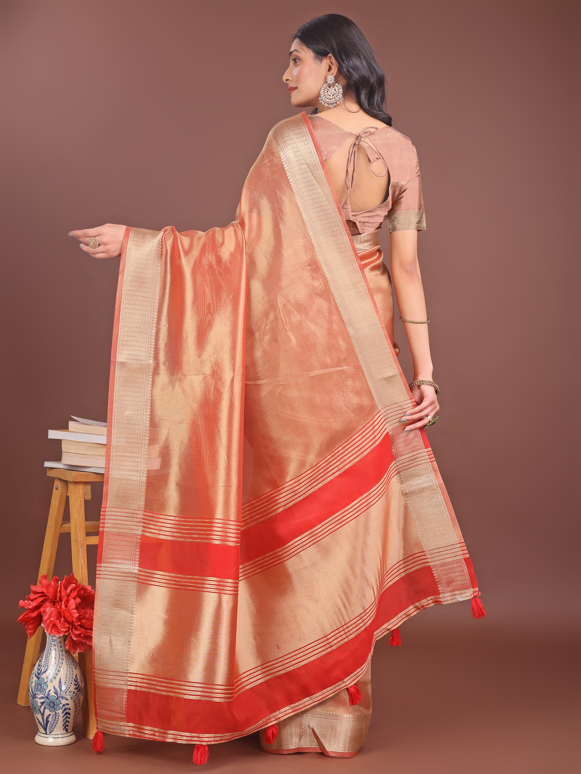Sukoon Safar Organza Drape Sarees Collection | Ready To Wear SKU - SWINT1001 to 06
