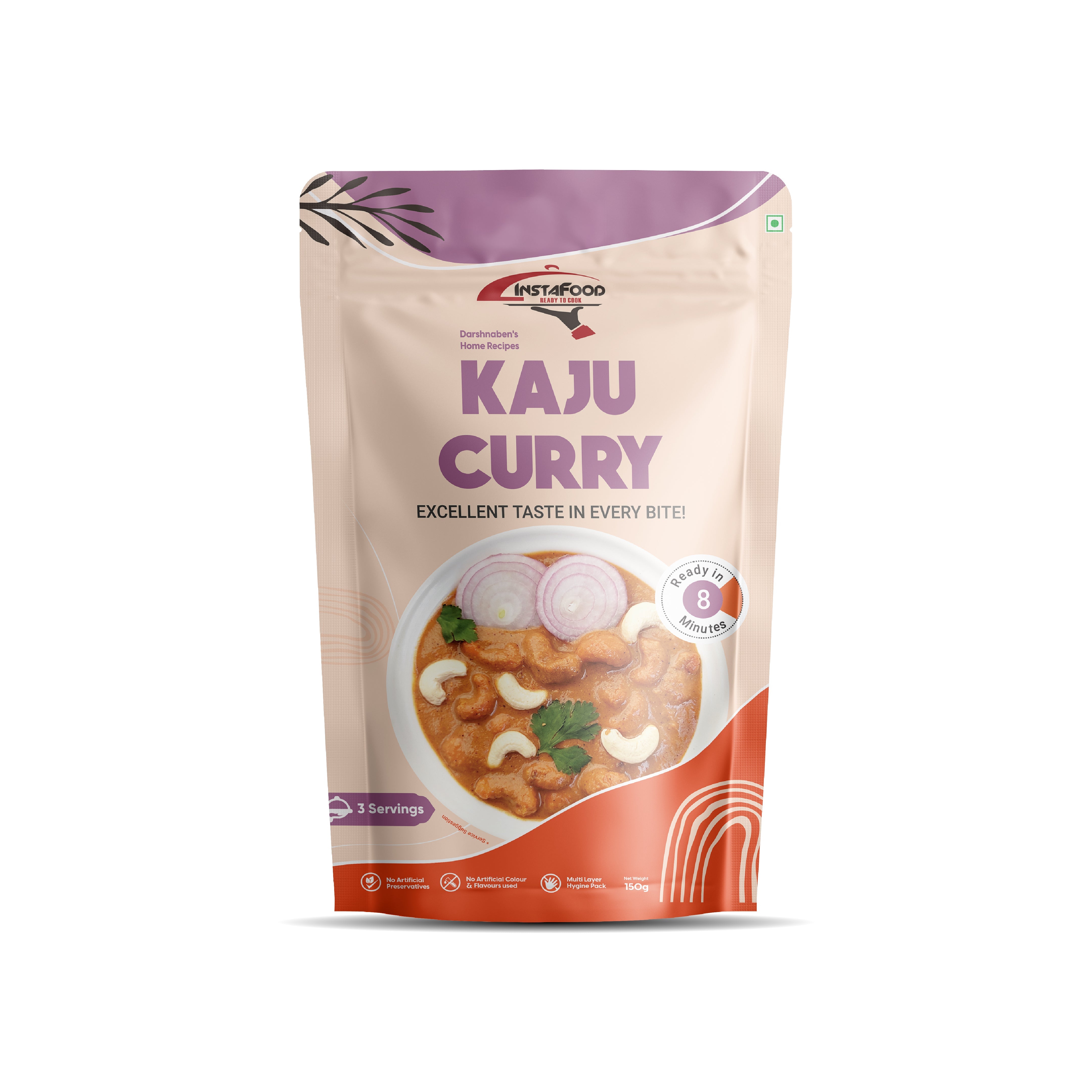 Sheta Exports Kaju Curry – 150 gms | After Cooking Gets 450 gms to Serve | Ready To Eat
