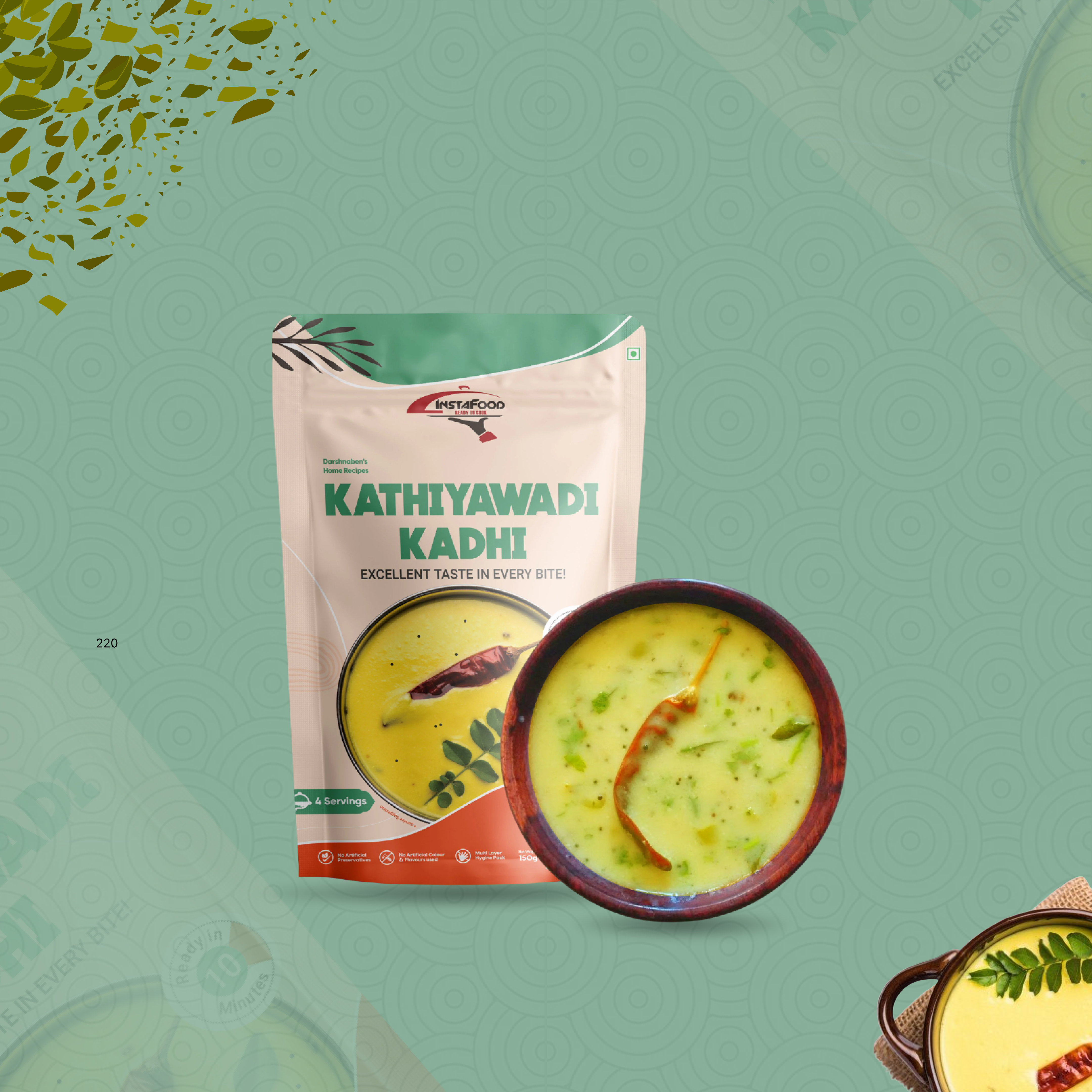 Sheta Exports Kathiyavadi Kadhi – 150 gms | After Cooking Gets 1 LTR to Serve | Ready To Eat