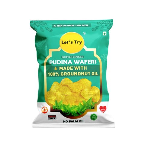 Let's Try Pudina Potato Wafers - 60 gms