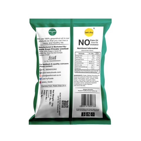 Let's Try Pudina Potato Wafers - 60 gms