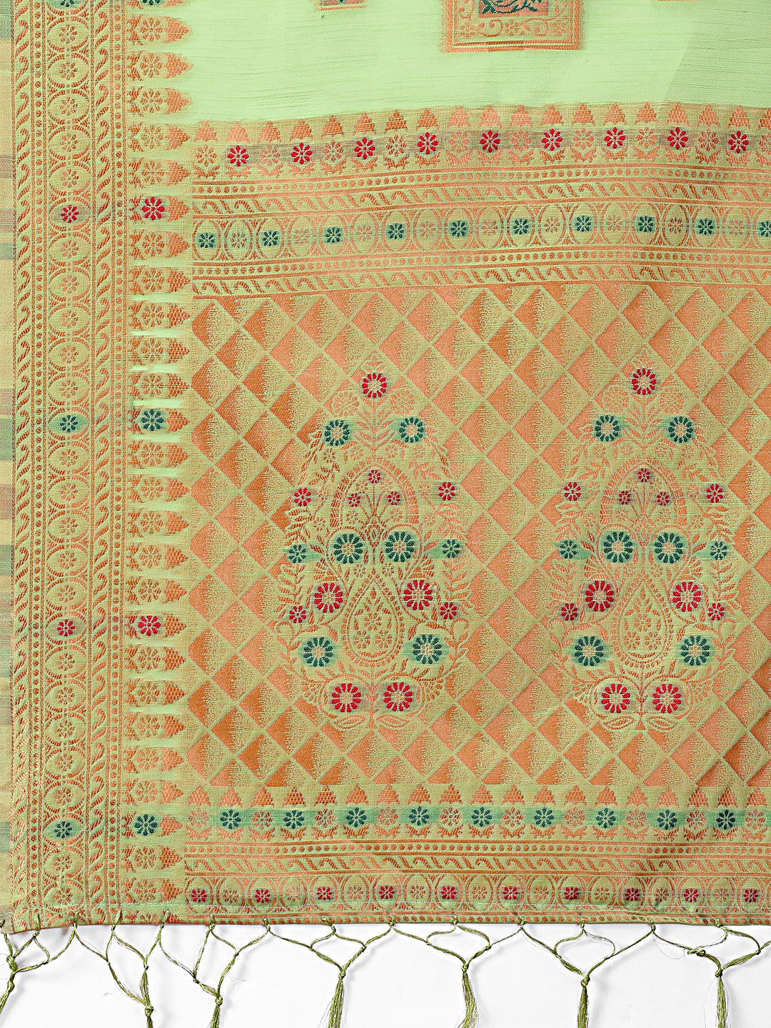 Latest Jheel Jalpari Saree | Light Green Color | Ready To Wear SKU-ASNAZ2004