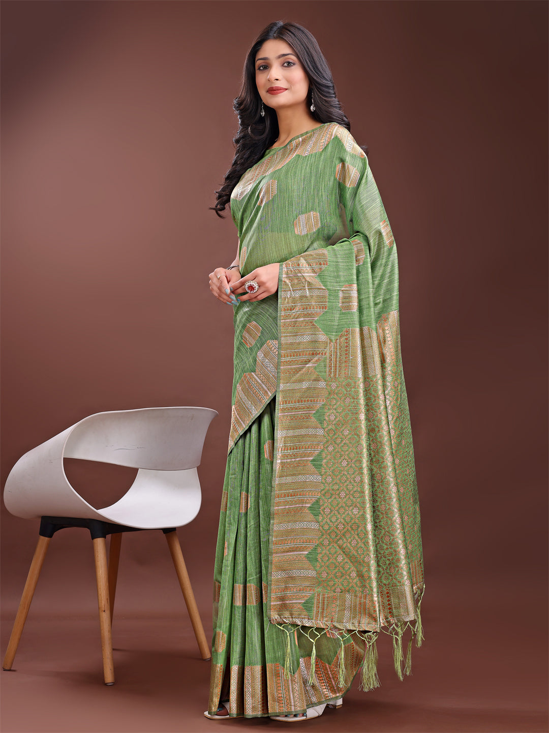 Loom Whisper Linen Cotton Sarees Collection | Ready To Wear SKU- ASRIM1001 to 06