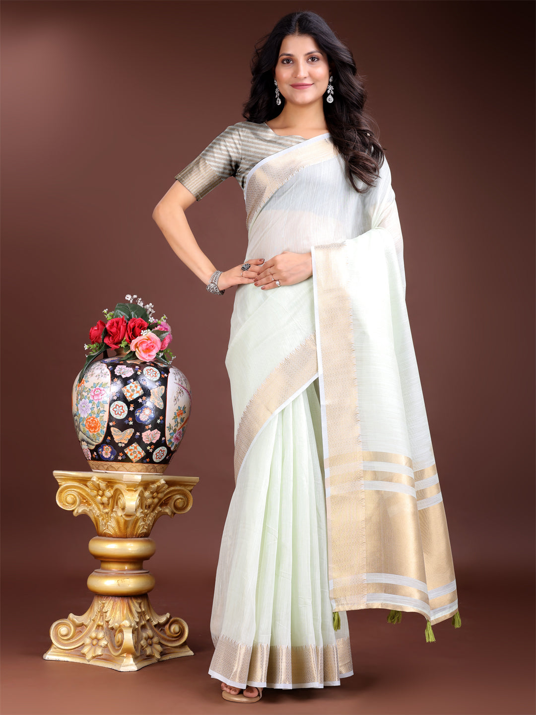 Chandni Chhaav Cotton Weaves Saree Collection | Ready To Wear SKU- SWPRA1001 to 05