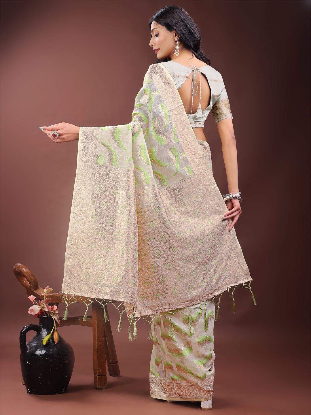 Beautiful Neel Tara Linen Cotton Sarees Collection| Ready To Wear SKU- ASLIQ4001 to 04