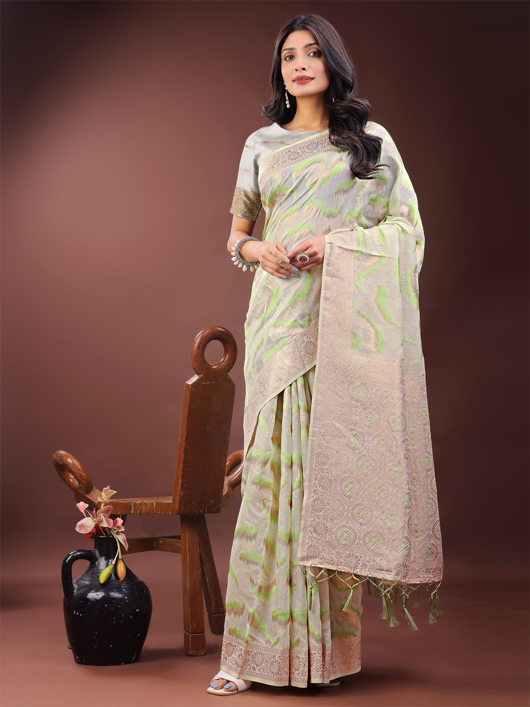 Beautiful Neel Tara Linen Cotton Sarees Collection| Ready To Wear SKU- ASLIQ4001 to 04