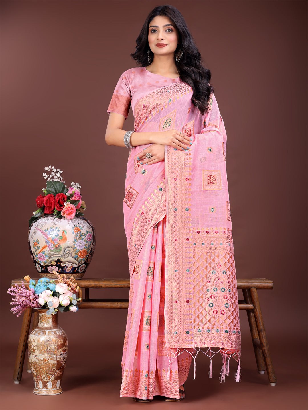 Latest Chic Charisma Saree | Light Pink Color | Ready To Wear SKU-ASNAZ2005