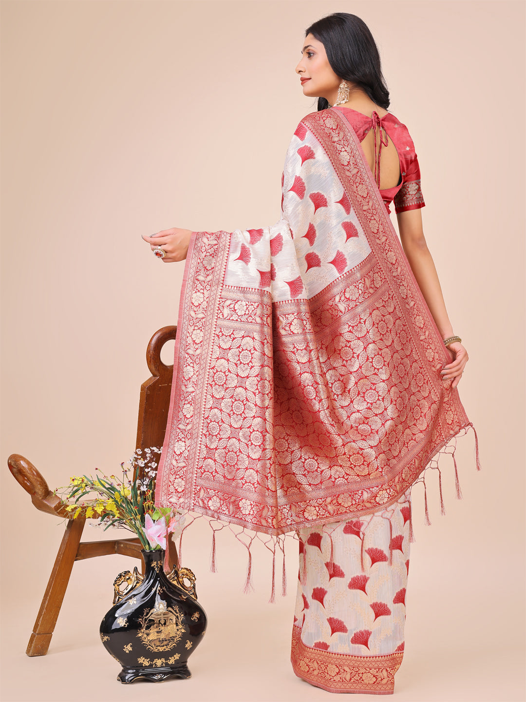 Zehra Zamin Linen Cotton Sarees Collection | Ready To Wear SKU - ASLIQ1001 to 06