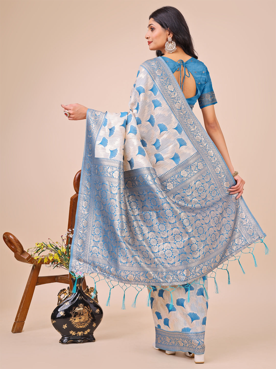 Zehra Zamin Linen Cotton Sarees Collection | Ready To Wear SKU - ASLIQ1001 to 06