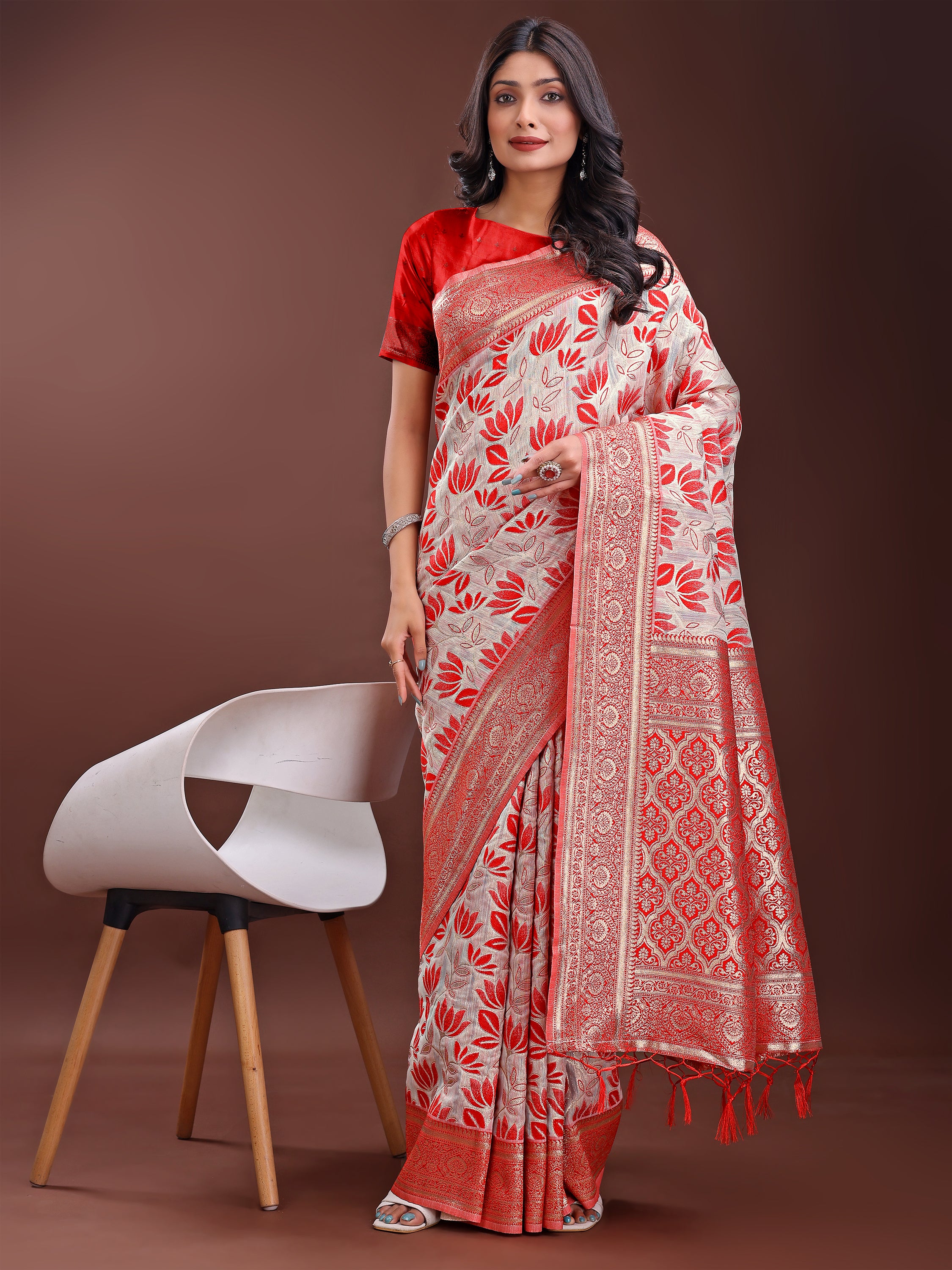 Viraasat Vibes Linen Cotton Sarees Collection | Ready To Wear SKU - ASLIQ5001 to 06