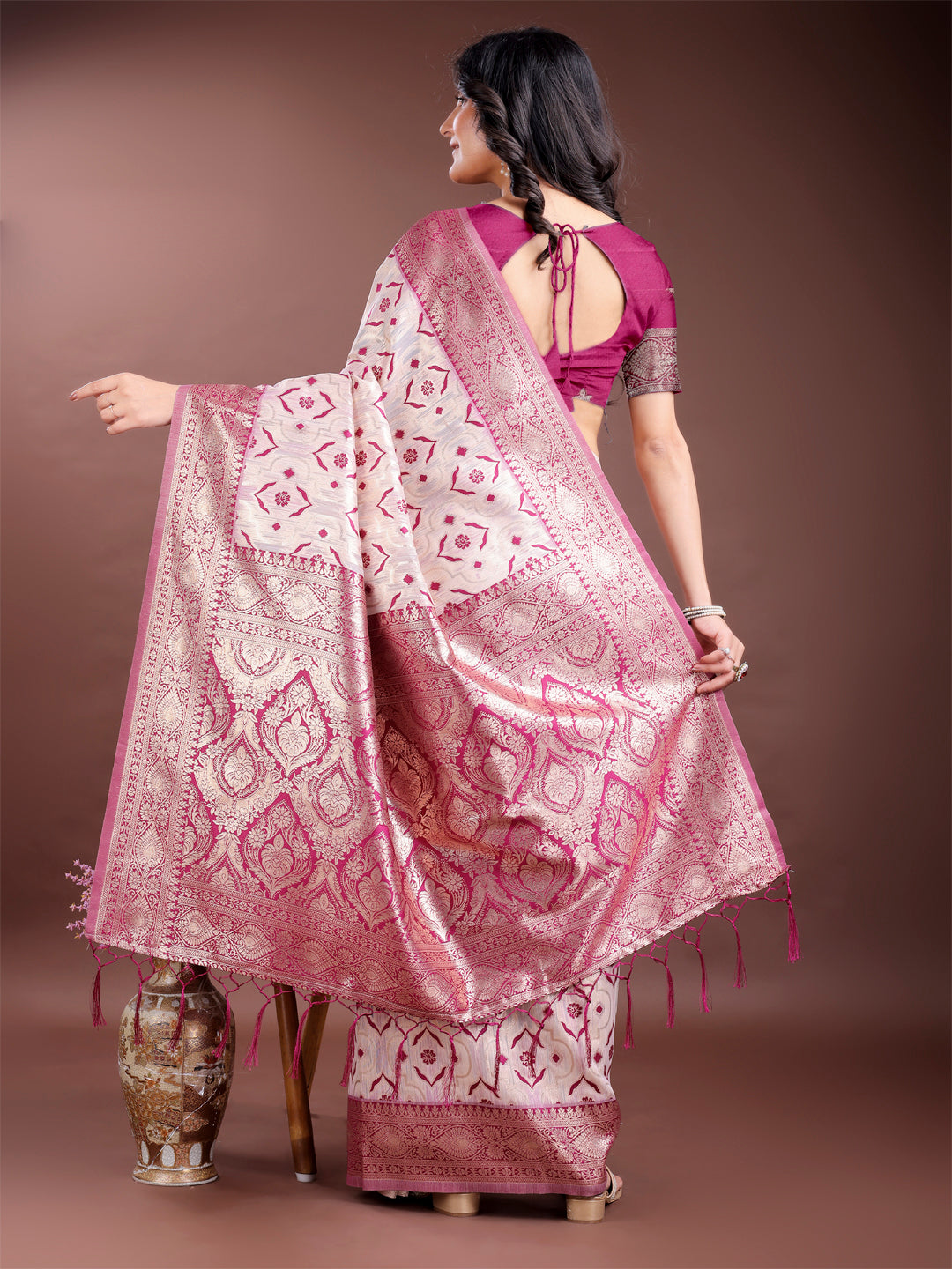 Kaaya Kalp Linen Cotton Sarees Collection | Ready To Wear SKU - ASLIN6001 to 06