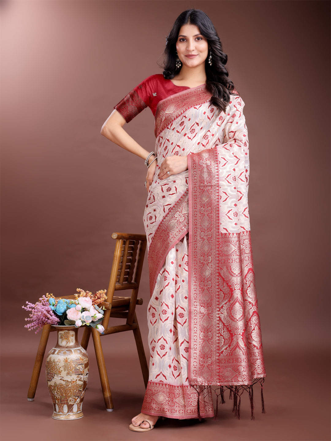 Kaaya Kalp Linen Cotton Sarees Collection | Ready To Wear SKU - ASLIN6001 to 06
