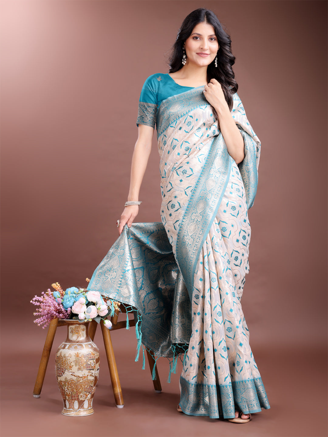 Kaaya Kalp Linen Cotton Sarees Collection | Ready To Wear SKU - ASLIN6001 to 06
