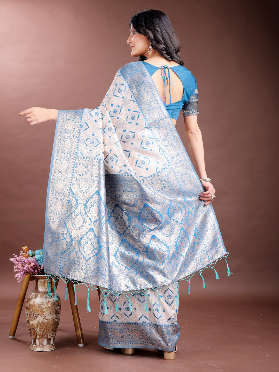 Kaaya Kalp Linen Cotton Sarees Collection | Ready To Wear SKU - ASLIN6001 to 06