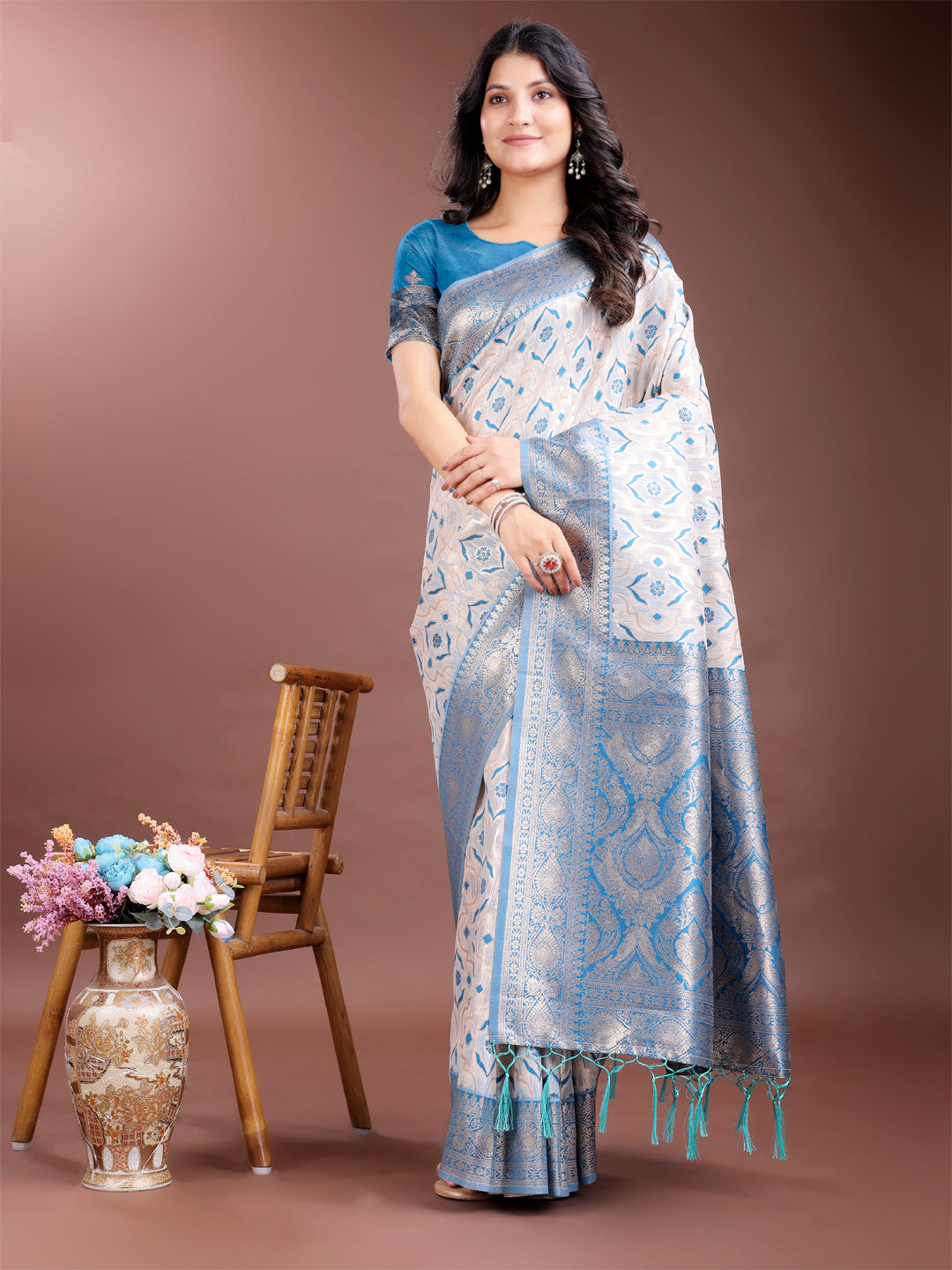 Kaaya Kalp Linen Cotton Sarees Collection | Ready To Wear SKU - ASLIN6001 to 06