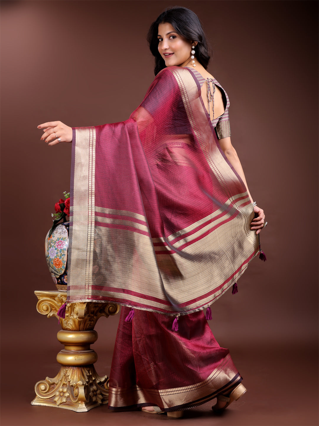 Naaz-o-Nazaara Organza Saree Collection | Ready To Wear SKU - SWMAN1001 to 06