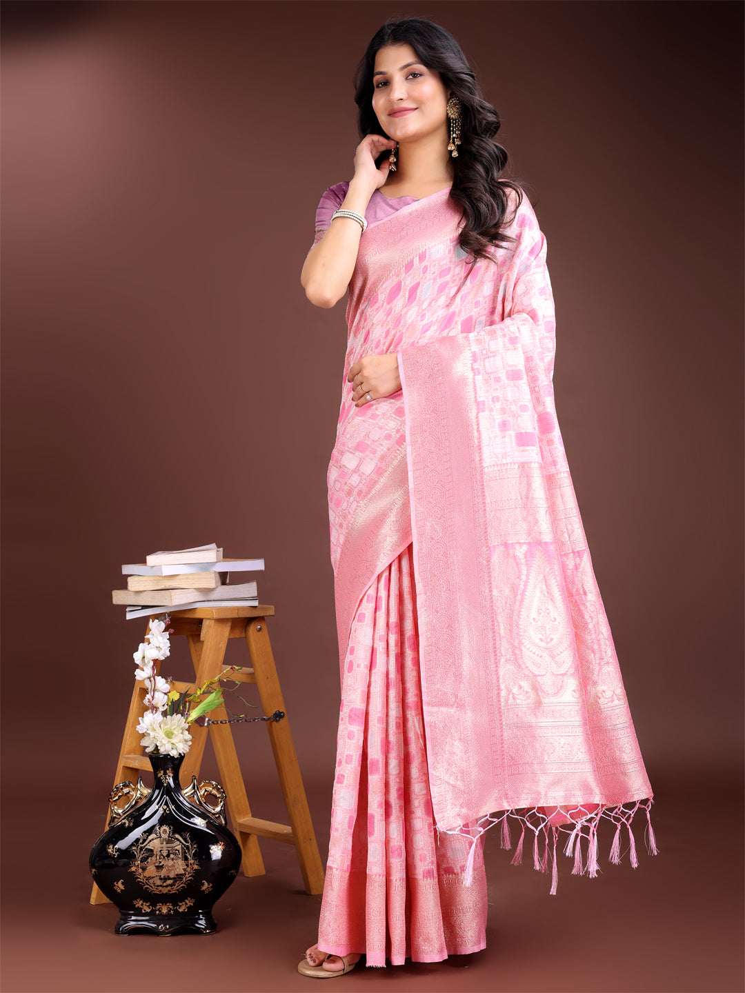 Loom Whisper Linen Cotton Drapes Saree Collection | Ready To Wear SKU - ASMNG1001 to 06
