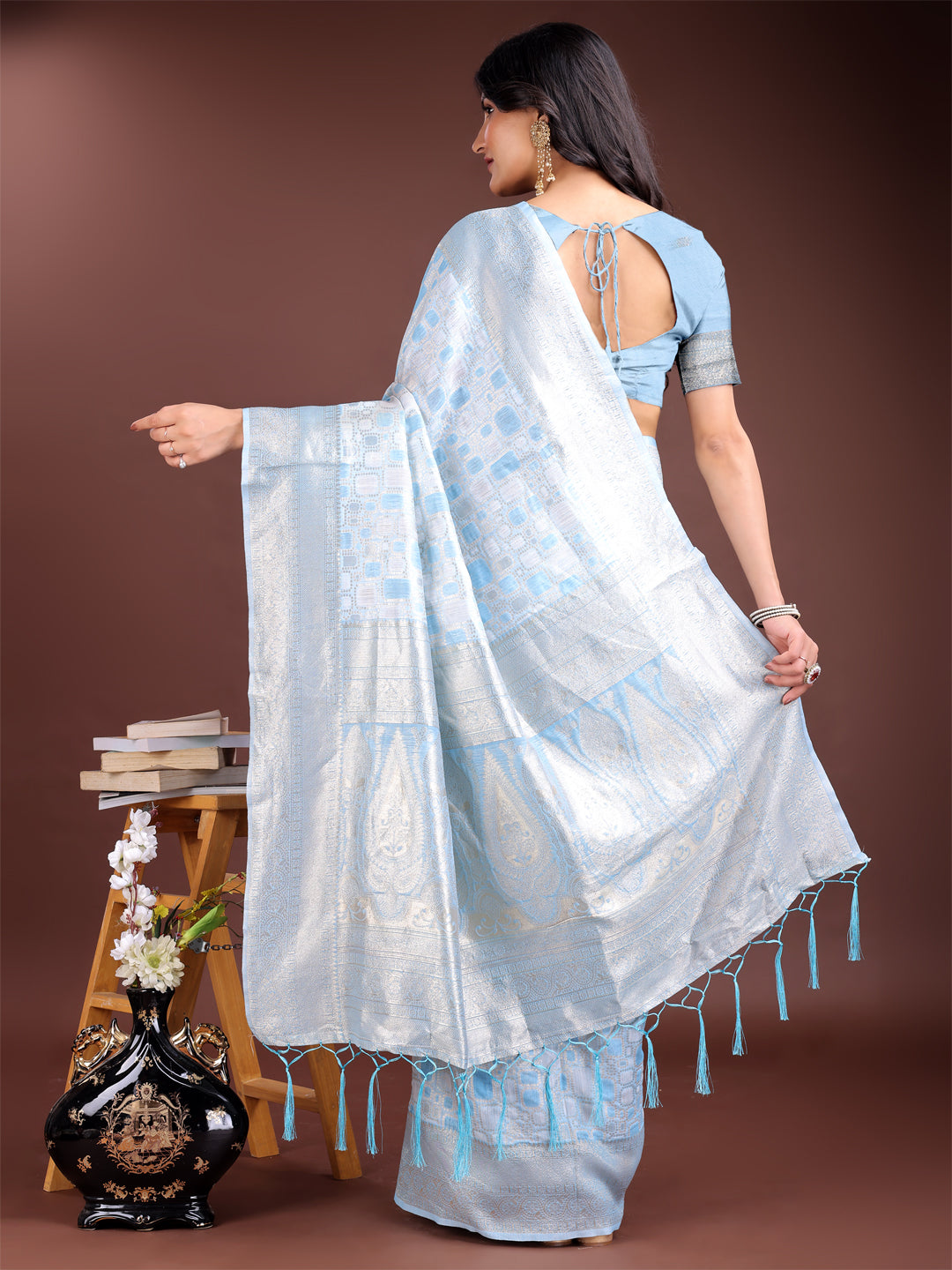 Loom Whisper Linen Cotton Drapes Saree Collection | Ready To Wear SKU - ASMNG1001 to 06