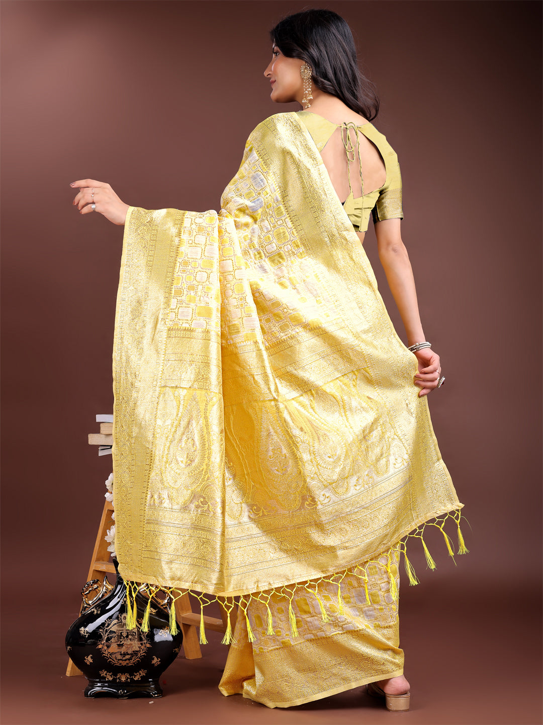 Loom Whisper Linen Cotton Drapes Saree Collection | Ready To Wear SKU - ASMNG1001 to 06