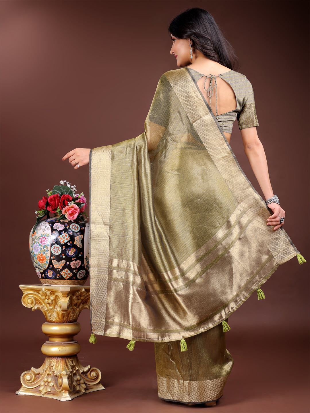 Meherbaan Mist Organza Edit Saree Collection | Ready To Wear SKU- SWMAR1001 to 06