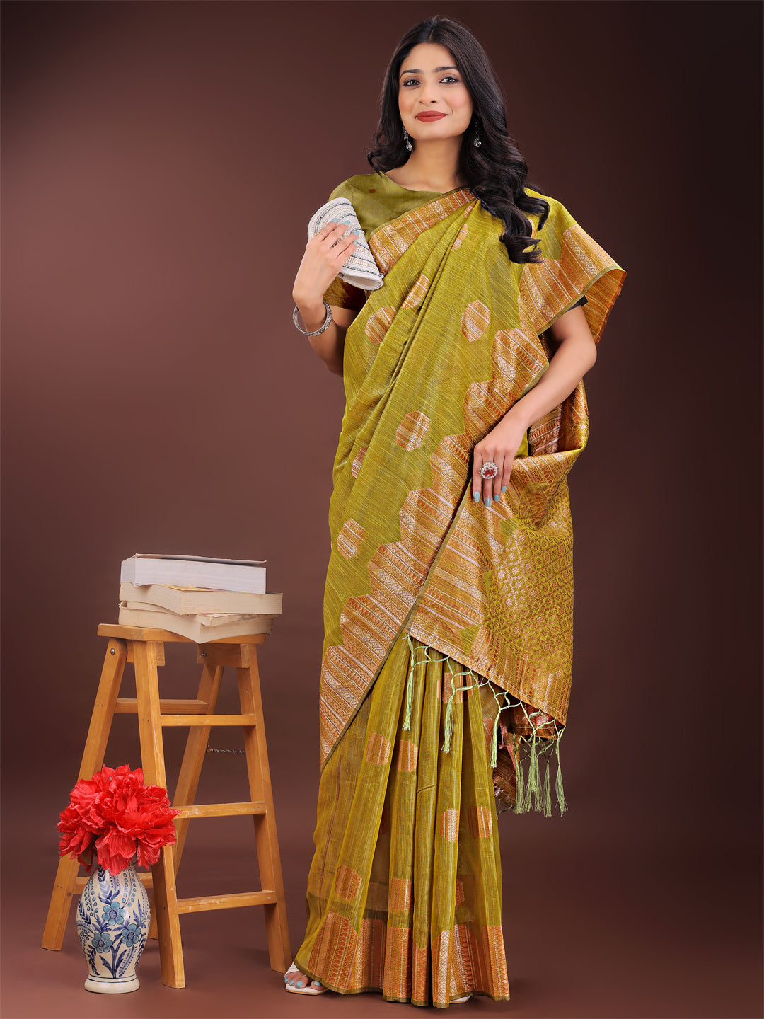 Loom Whisper Linen Cotton Sarees Collection | Ready To Wear SKU- ASRIM1001 to 06