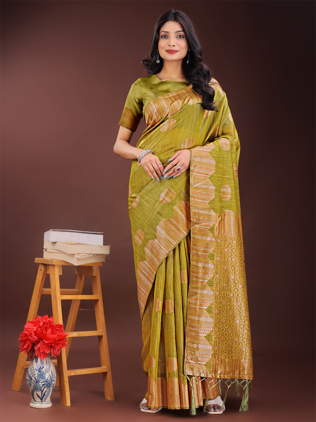 Loom Whisper Linen Cotton Sarees Collection | Ready To Wear SKU- ASRIM1001 to 06