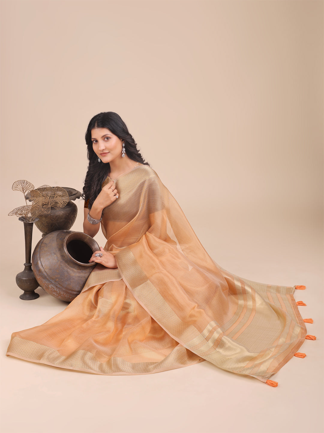 Zehra Organza Elegance Sarees Collection| Ready To Wear SKU- SWDUR1001 to 06