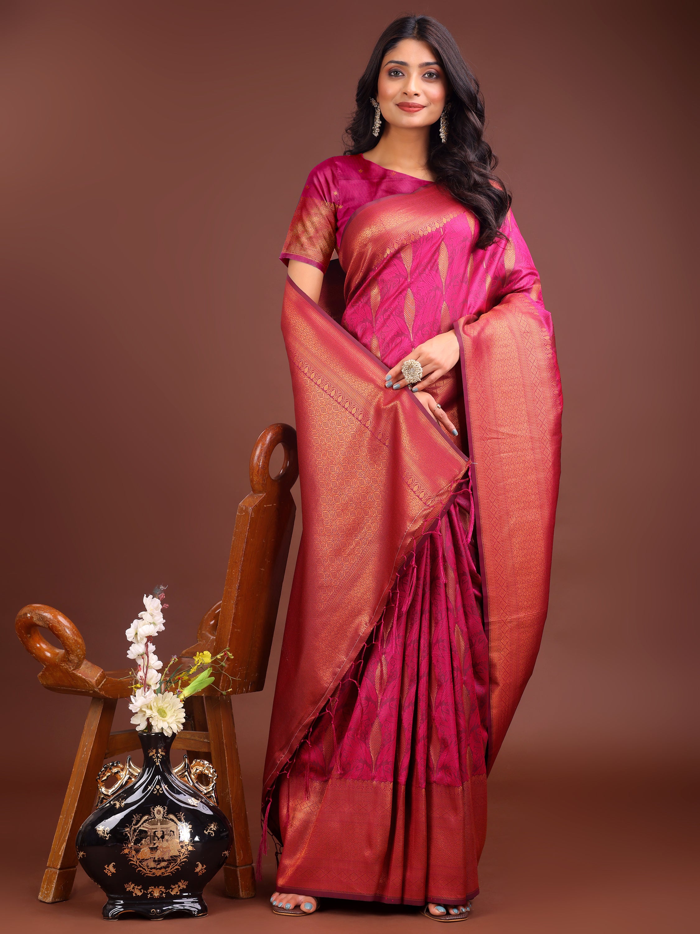 Gulnaar Glow Banarasi Silks Sarees Collection | Ready To Wear SKU - ASPAL2001 to 06