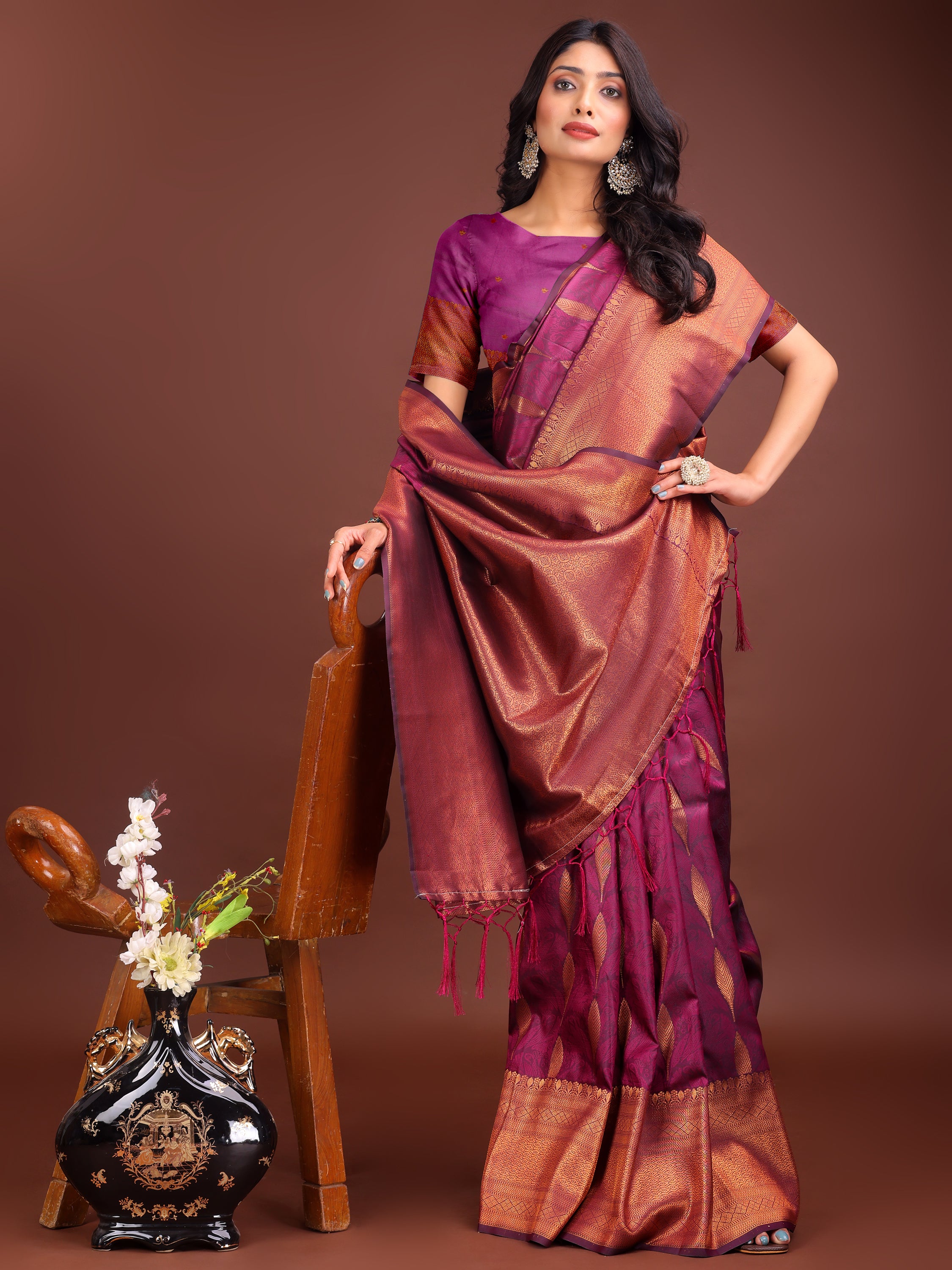 Gulnaar Glow Banarasi Silks Sarees Collection | Ready To Wear SKU - ASPAL2001 to 06