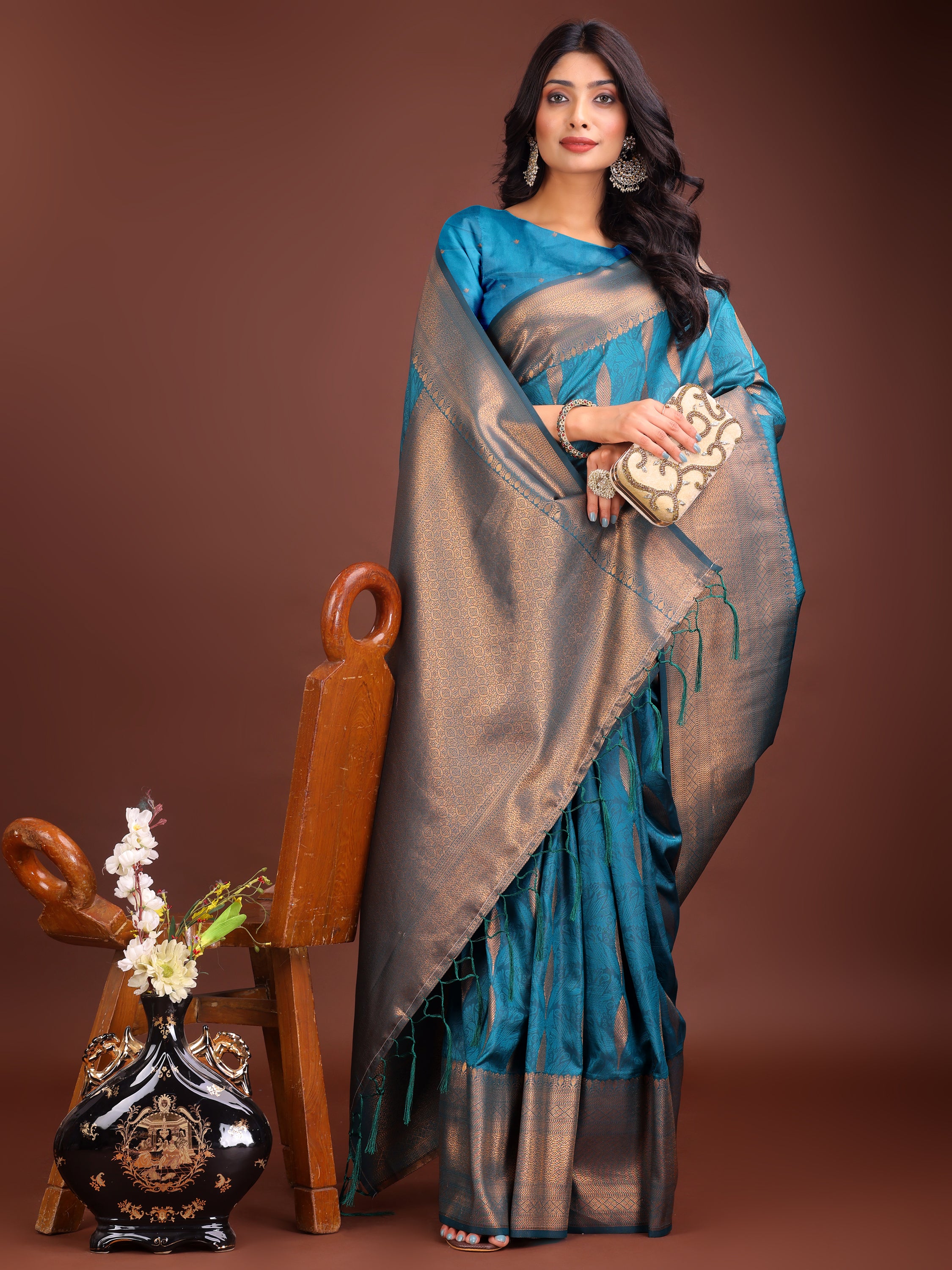 Gulnaar Glow Banarasi Silks Sarees Collection | Ready To Wear SKU - ASPAL2001 to 06
