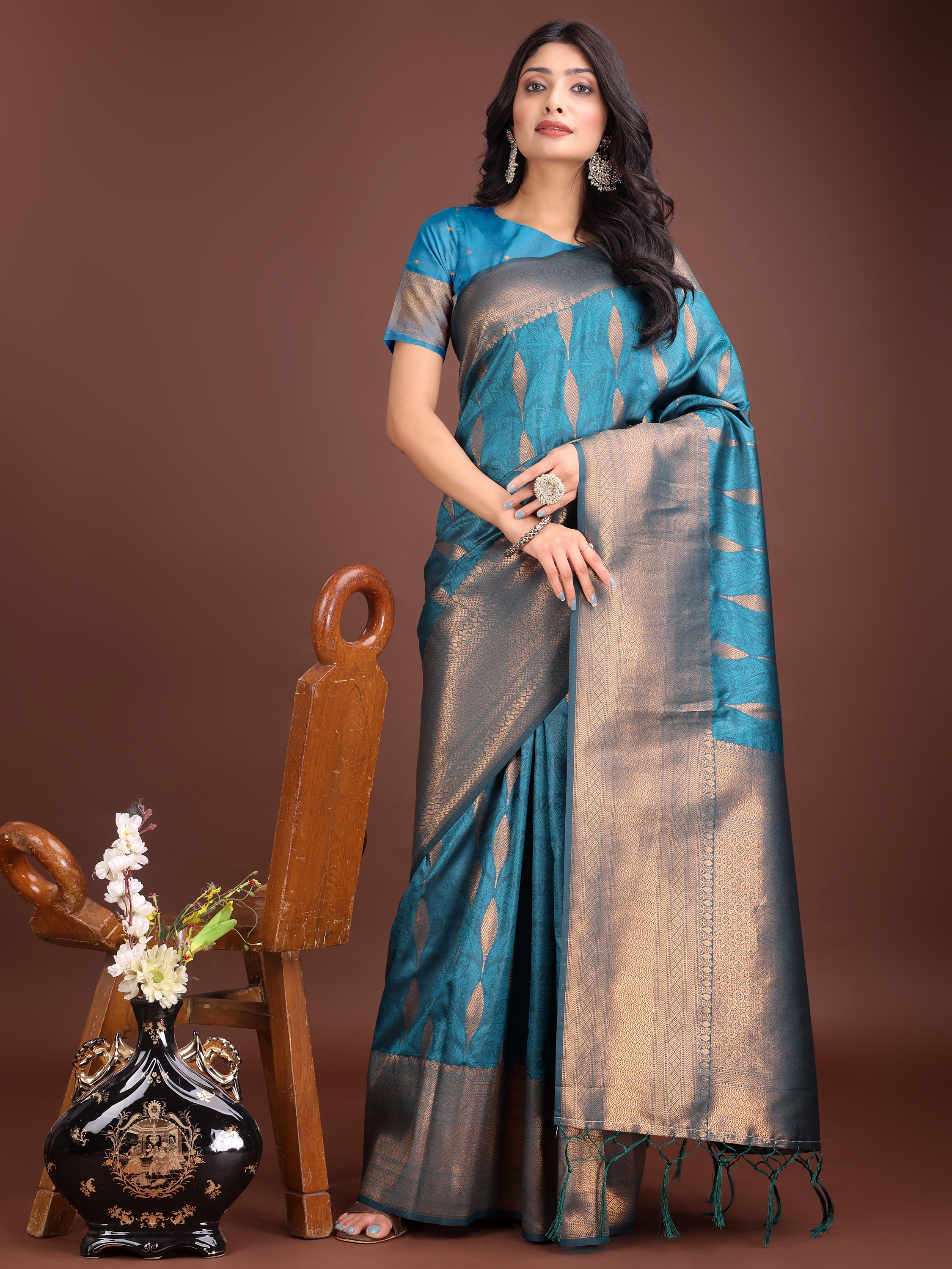 Gulnaar Glow Banarasi Silks Sarees Collection | Ready To Wear SKU - ASPAL2001 to 06