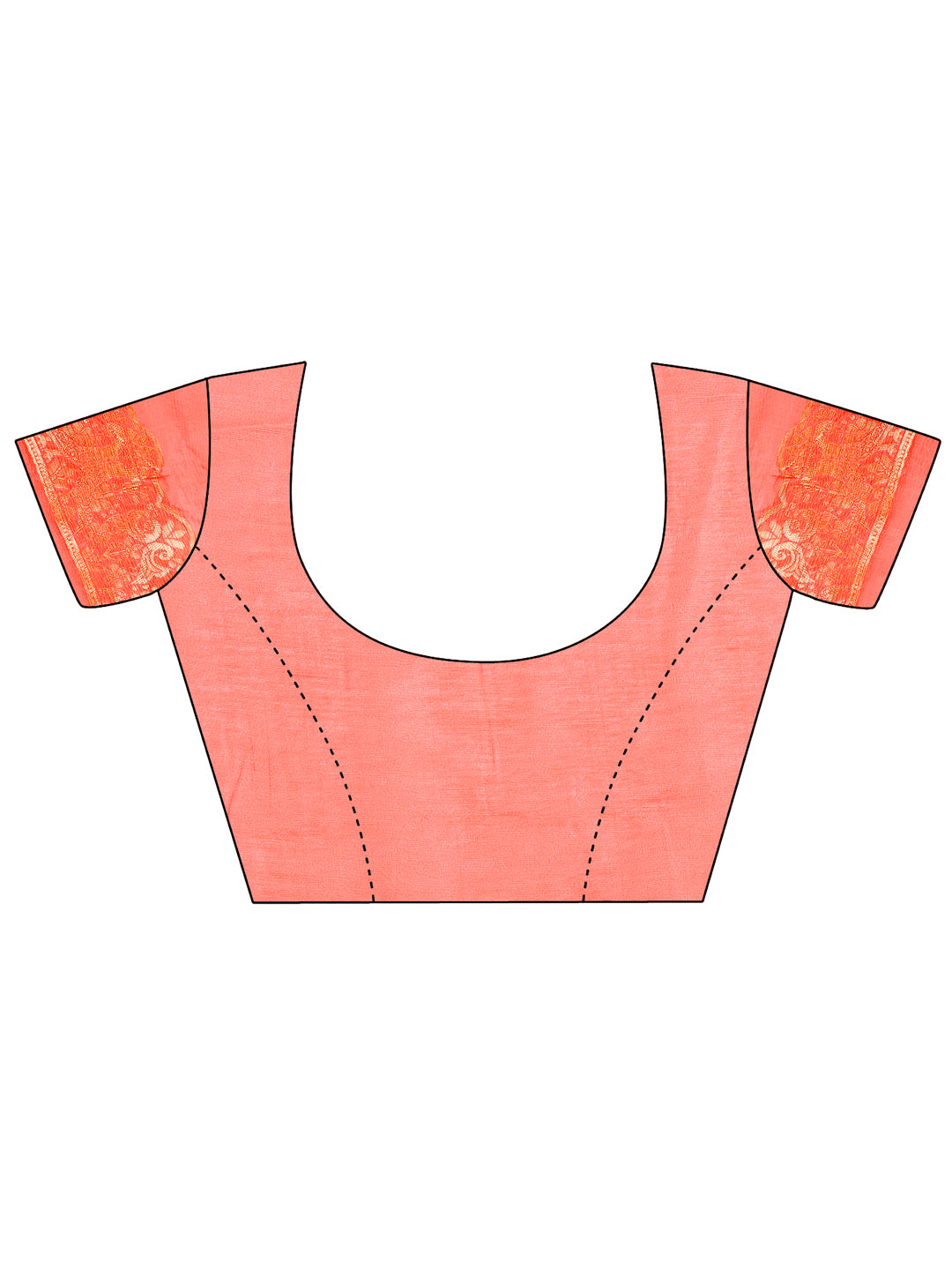 Gulmohar Gaze Saree | Peach Color | Ready To Wear SKU-ASZRE1004