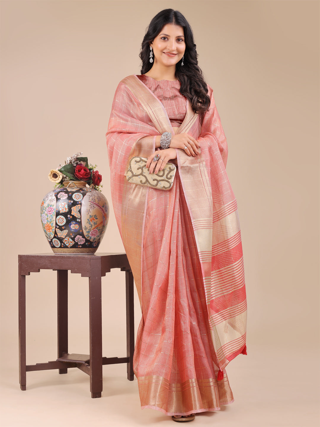 Aura Veil Organza Sarees Collection| Ready To Wear SKU- SWKUA1001 to 05