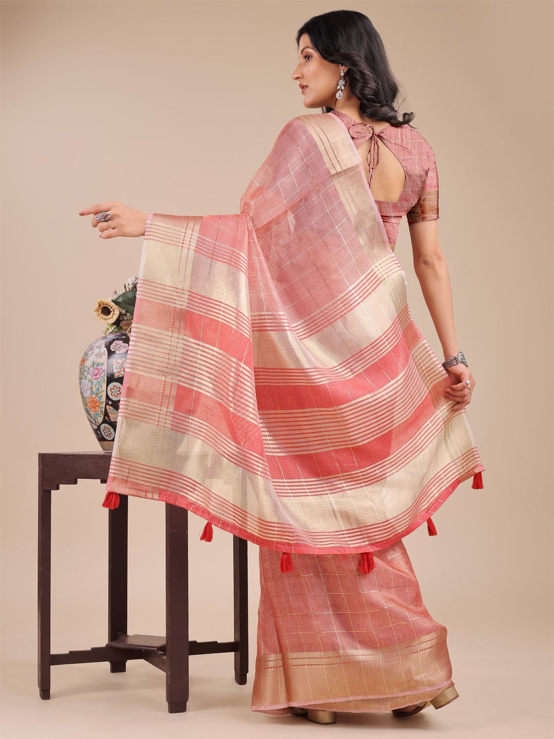 Aura Veil Organza Sarees Collection| Ready To Wear SKU- SWKUA1001 to 05