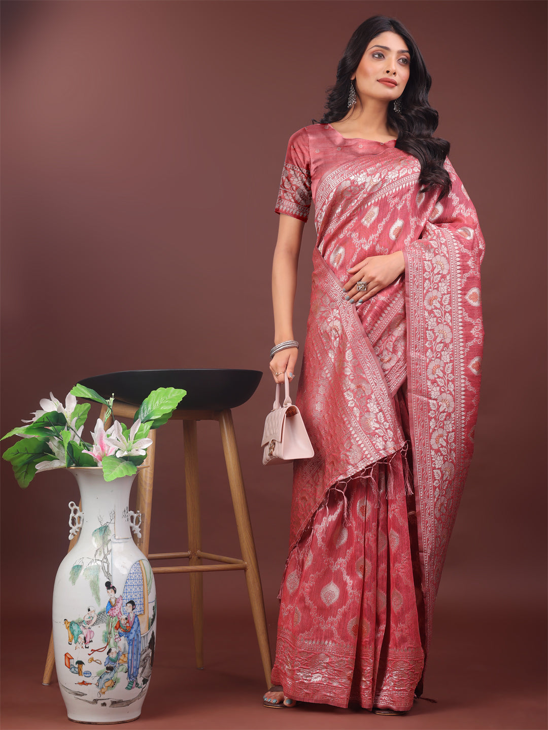 Baag-e-Bahar Linen Cotton Drapes Sarees Collection | Ready To Wear SKU- ASZAR1001 to 06