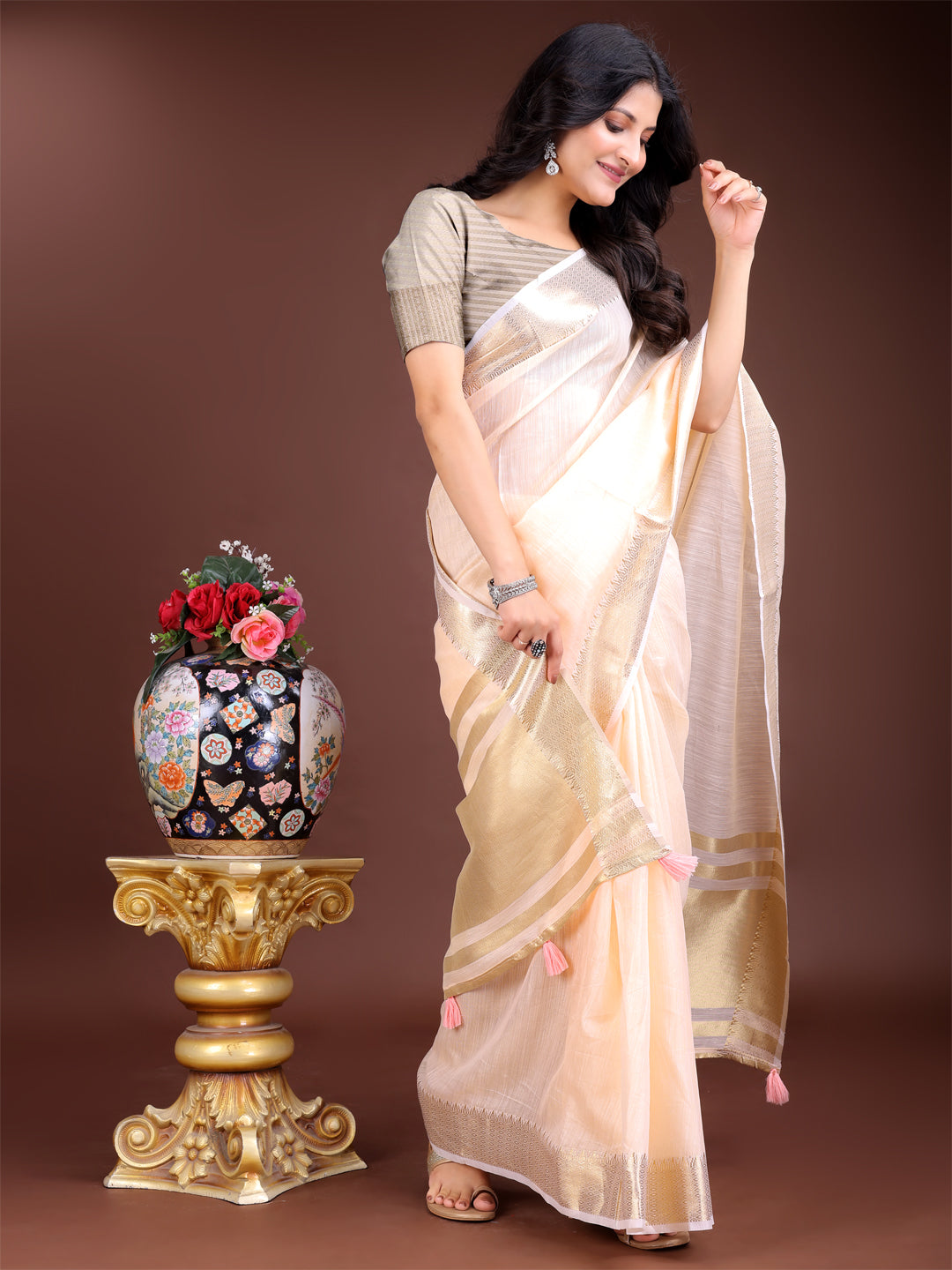 Chandni Chhaav Cotton Weaves Saree Collection | Ready To Wear SKU- SWPRA1001 to 05