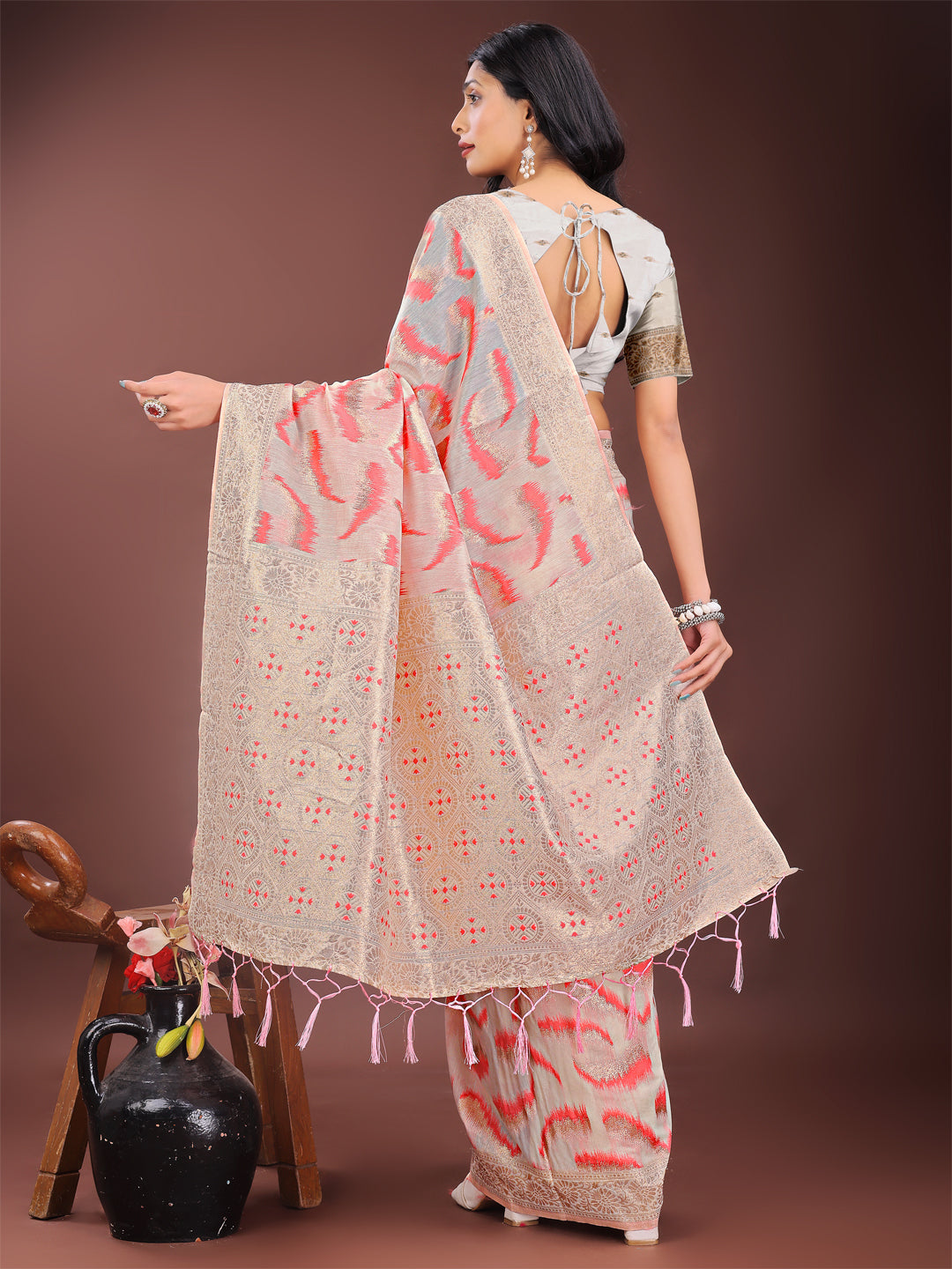 Beautiful Neel Tara Linen Cotton Sarees Collection| Ready To Wear SKU- ASLIQ4001 to 04