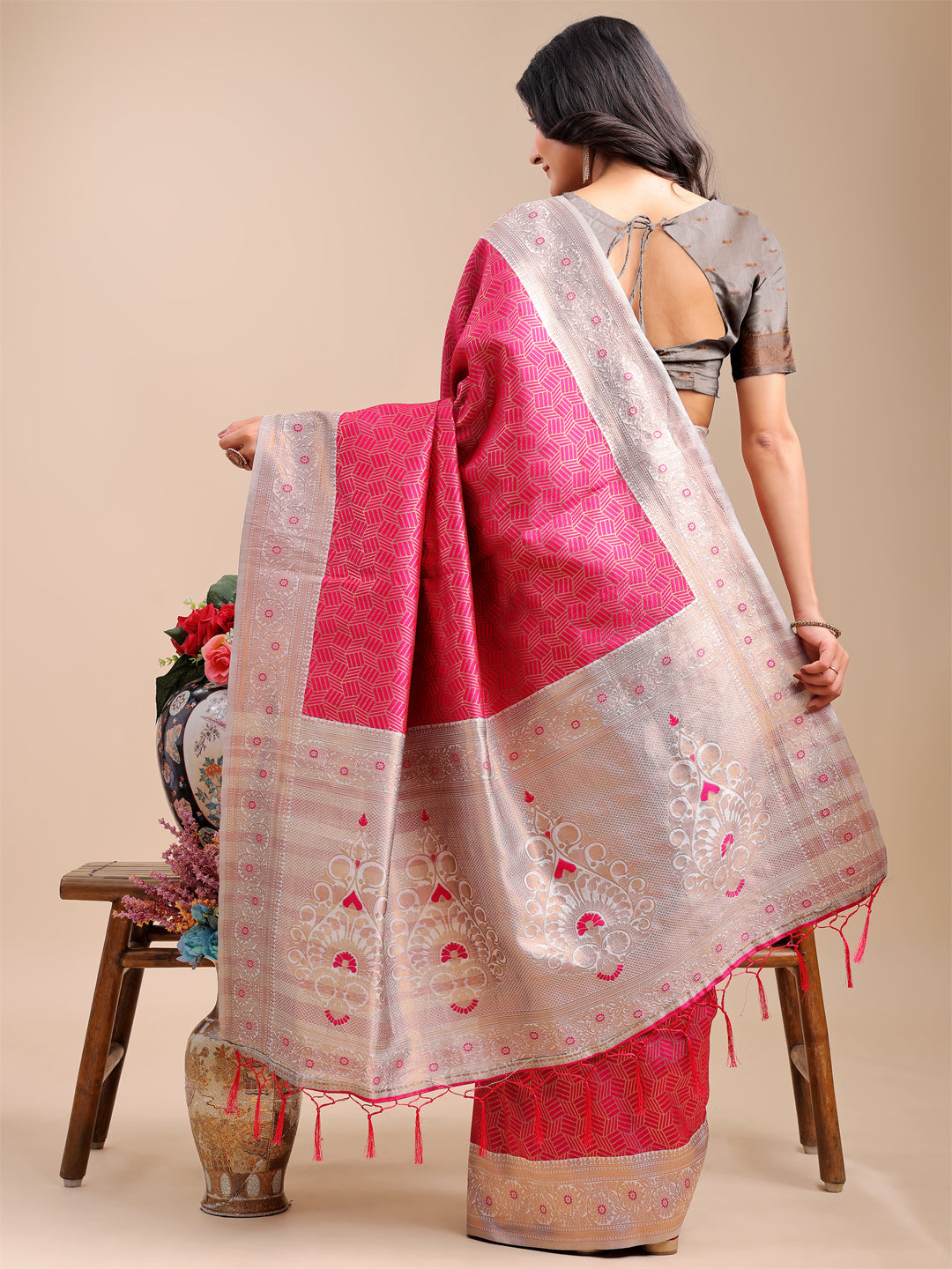 Meera Masti Saree | Pink Color | Ready To Wear SKU-ASMIS1003